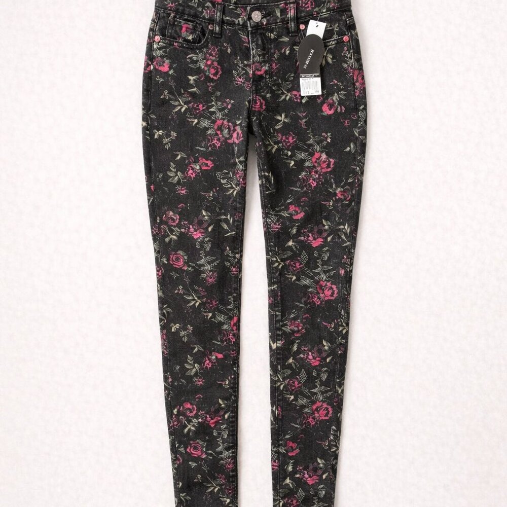 Joe’s Jeans The Skinny Electric Floral Black Skinny Jeans Women’s Size 27 NWT - Picture 2 of 10